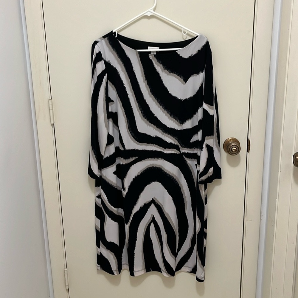 Chicos dress with split sleeves.